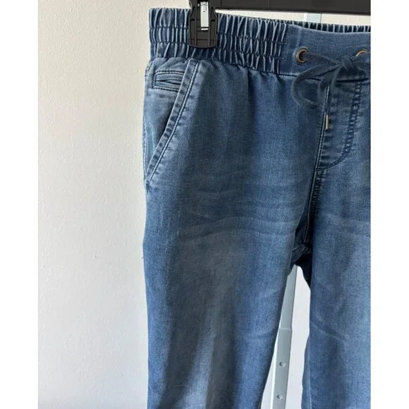 Y2k Jeans Medium Jogger High Waisted Med Wash Distressed Athleisure Streetwear - Picture 16 of 16